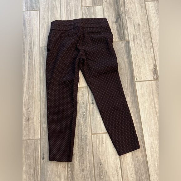 Maurices Black Ankle Pants Red Elastic Waist Size M - Picture 9 of 10